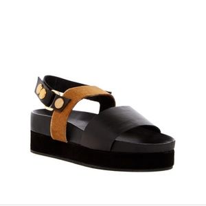 free people calf hair flatform sandals